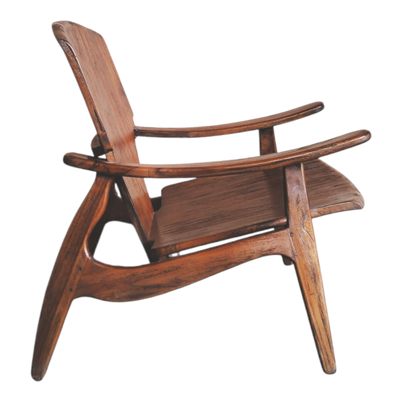 Πολυθρόνα Brazin Καρυδί Teak Ξύλο 72x71x77