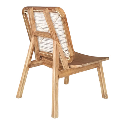 Καρέκλα Viborg Φυσικό Teak Ξύλο-Φυσικό Rattan 60x75x87