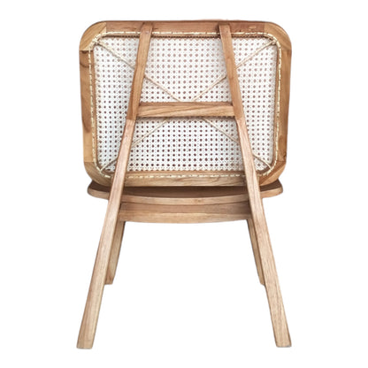 Καρέκλα Viborg Φυσικό Teak Ξύλο-Φυσικό Rattan 60x75x87