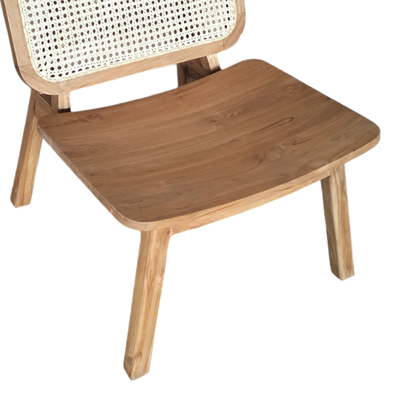 Καρέκλα Viborg Φυσικό Teak Ξύλο-Φυσικό Rattan 60x75x87