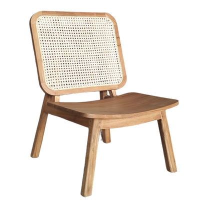 Καρέκλα Viborg Φυσικό Teak Ξύλο-Φυσικό Rattan 60x75x87
