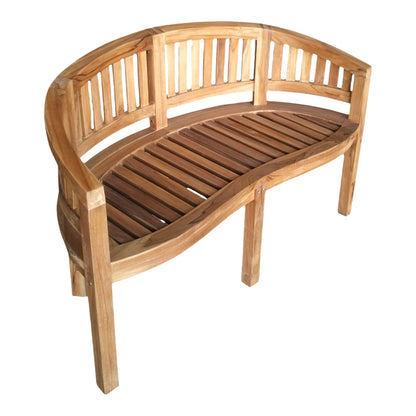 Παγκάκι Διθέσιο Coren Φυσικό Teak Ξύλο 130x61x87