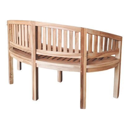 Παγκάκι Τριθέσιο Coren Φυσικό Teak Ξύλο 150x61x87