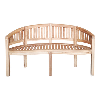 Παγκάκι Τριθέσιο Coren Φυσικό Teak Ξύλο 150x61x87