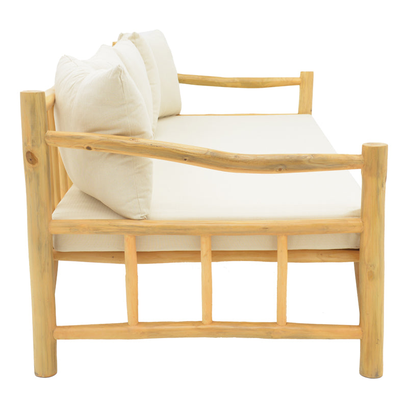 Καναπές Roziana Φυσικό Teak Ξύλο 210x100x80