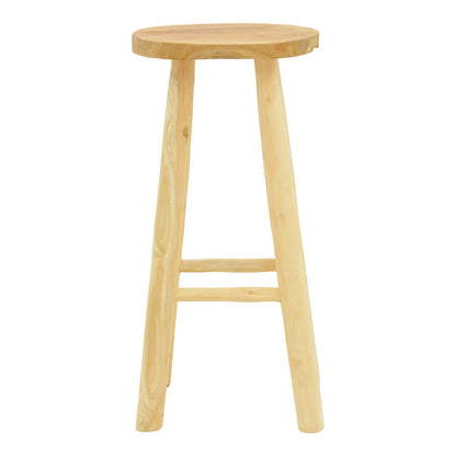 Σκαμπό Μπαρ Nusiwo Teak Ξύλο σε Φυσική Απόχρωση Φ35x70