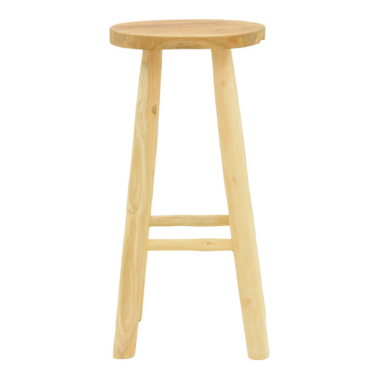 Σκαμπό Μπαρ Nusiwo Teak Ξύλο σε Φυσική Απόχρωση Φ35x70