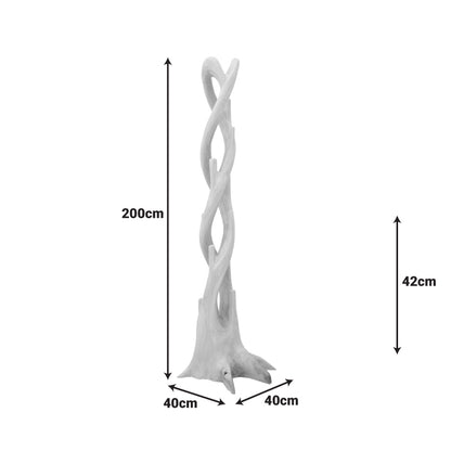 Κρεμάστρα Επιδαπέδια Gantou Suar Ξύλο σε Φυσική Απόχρωση 40x40x200