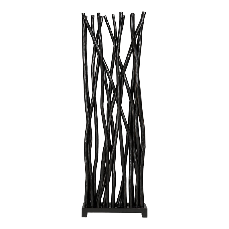 Διακοσμητικό Δαπέδου Jati Μαύρο Teak Ξύλο 60x20x190