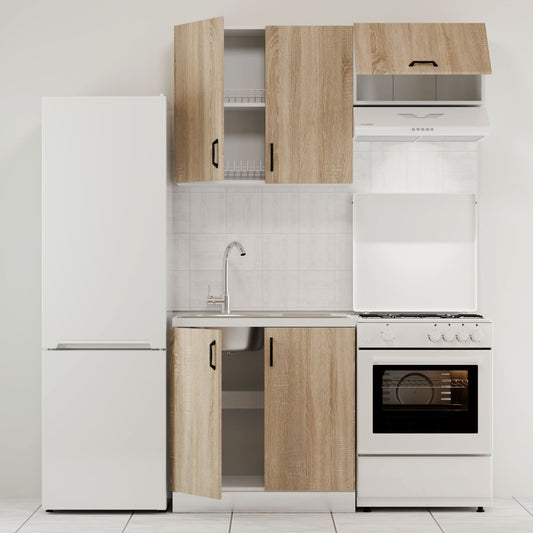 Κουζίνα Modest Σετ 3 Κουτιών Σονόμα Άνω Κουτιά 140εκ Κάτω 80εκ