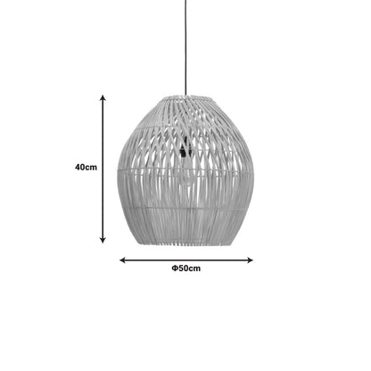 Φωτιστικό Οροφής Irden Rattan σε Φυσική Απόχρωση Φ50x40