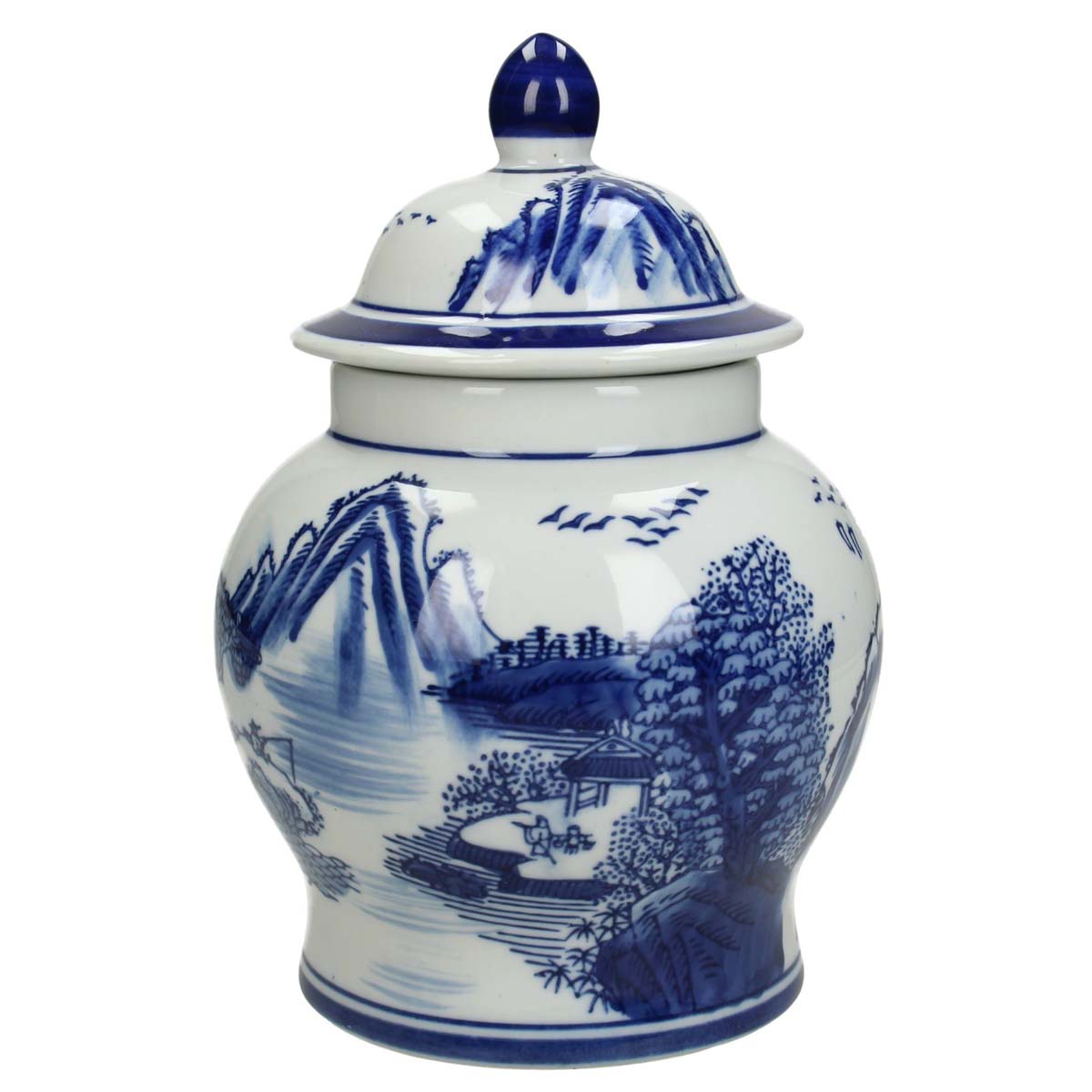 Βάζο με Καπάκι Chinoiserie 15x15x19
