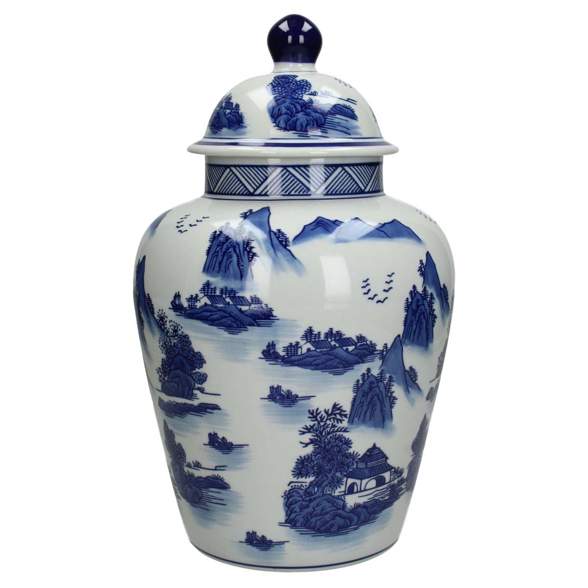 Βάζο με Καπάκι Chinoiserie 18x18x35