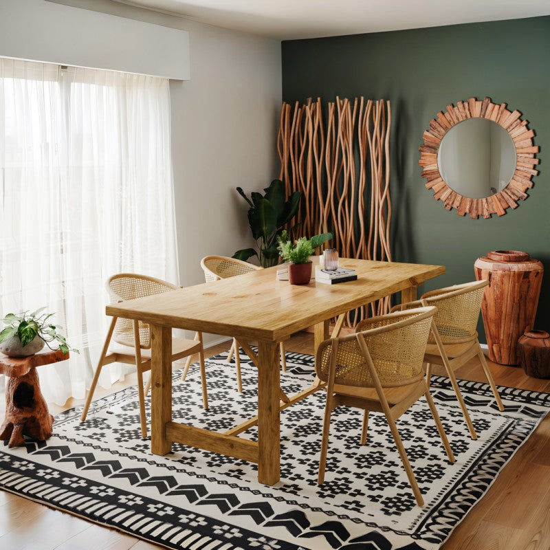 Τραπέζι Luxous Teak Ξύλο σε Φυσική Απόχρωση 220x100x78