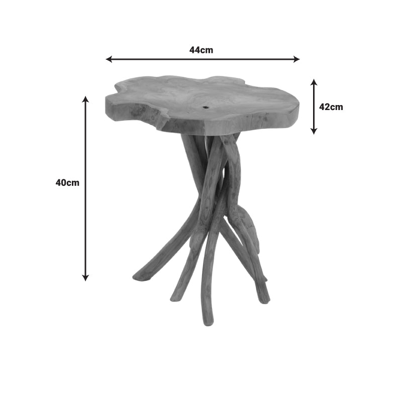 Βοηθητικό Τραπέζι Ceniole Teak Ξύλο σε Φυσική Απόχρωση 44x42x40
