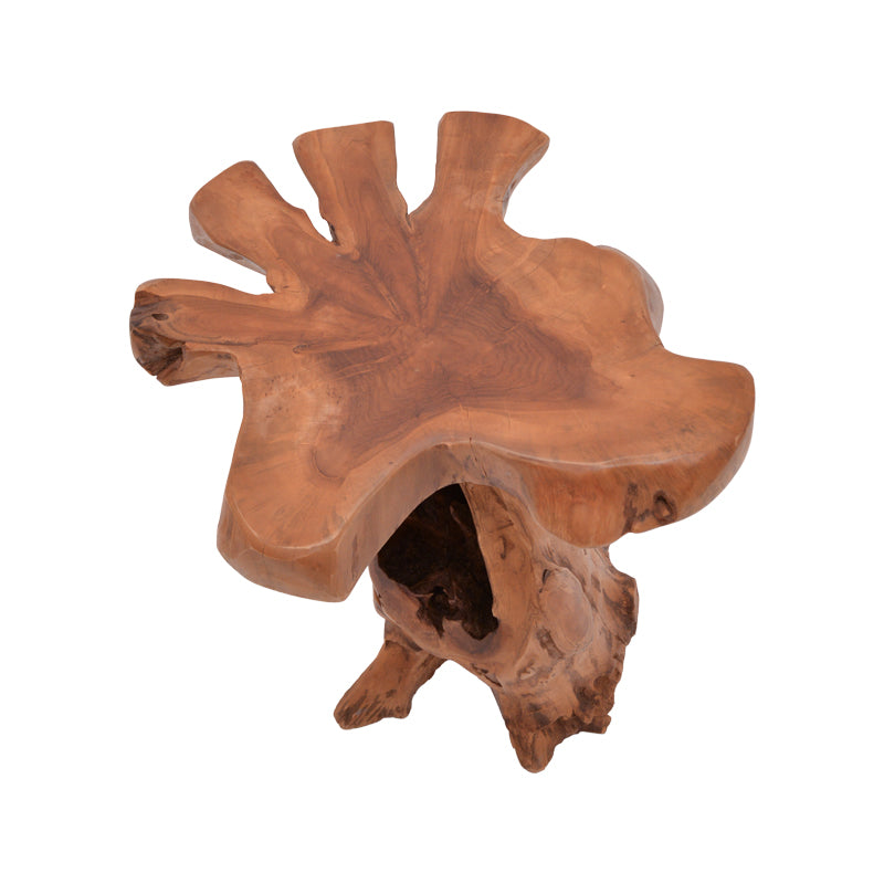 Βοηθητικό Τραπέζι Mushile Teak Ξύλο σε Φυσική Απόχρωση 30x35x45