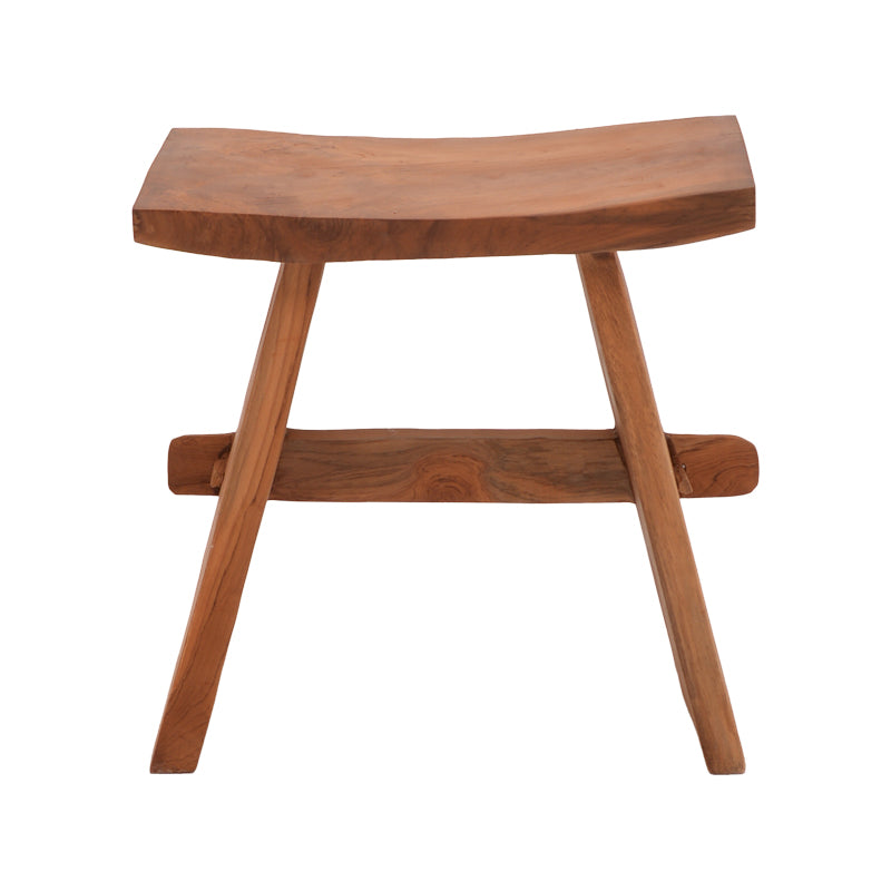 Σκαμπό Shogun Teak Ξύλο σε Φυσική Απόχρωση 46x28x46