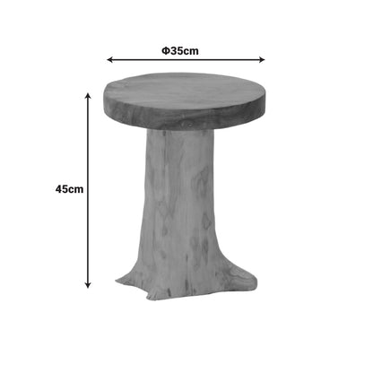 Σκαμπό Feranto Teak Ξύλο σε Φυσική Απόχρωση Φ35x45