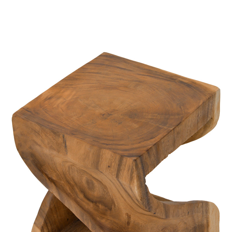 Σκαμπό Hourian I Suar Ξύλο σε Καρυδί Απόχρωση 35x35x45