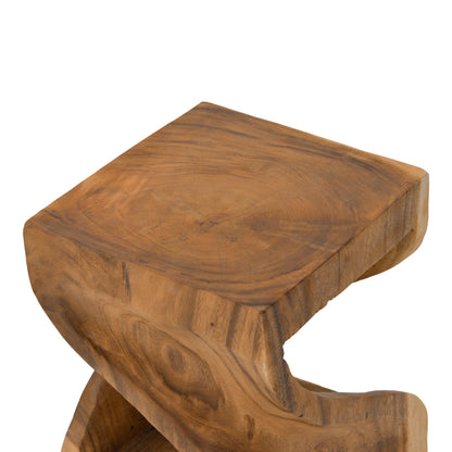 Σκαμπό Hourian I Suar Ξύλο σε Καρυδί Απόχρωση 35x35x45