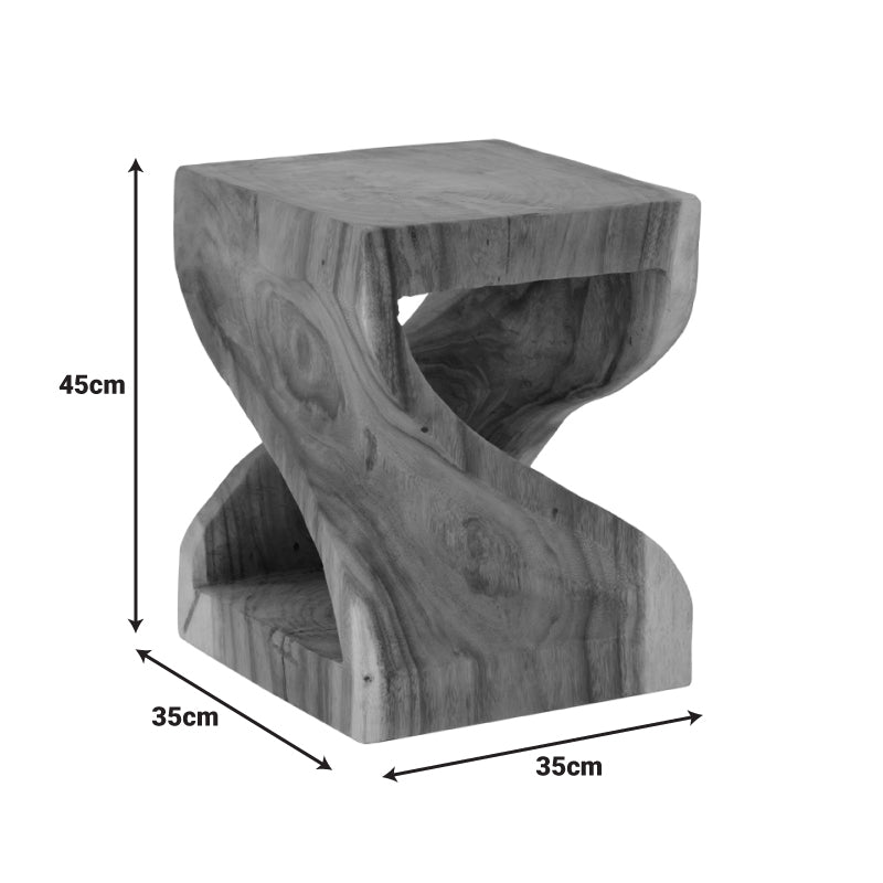 Σκαμπό Hourian I Suar Ξύλο σε Καρυδί Απόχρωση 35x35x45