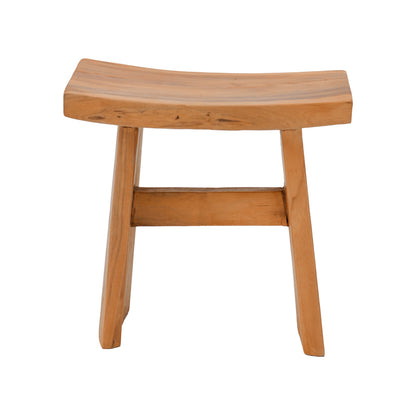 Σκαμπό Borbe Teak Ξύλο σε Φυσική Απόχρωση 45x28x45