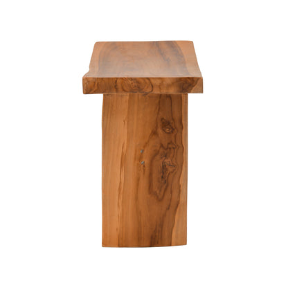 Σκαμπό Borbe Teak Ξύλο σε Φυσική Απόχρωση 45x28x45