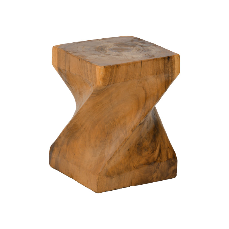 Σκαμπό Twister Suar Ξύλο σε Φυσική Απόχρωση 30x30x45