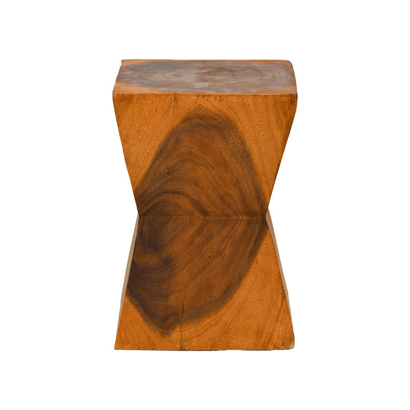 Σκαμπό Clepsydra Suar Ξύλο σε Φυσική Απόχρωση 31x31x45