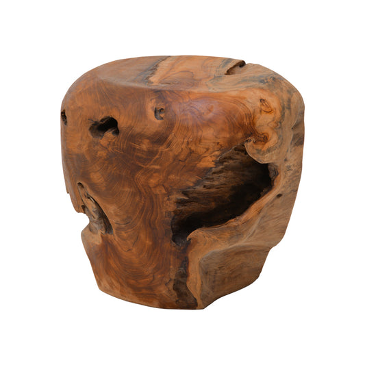 Σκαμπό Bolare Teak Ξύλο σε Φυσική Απόχρωση Φ40x35