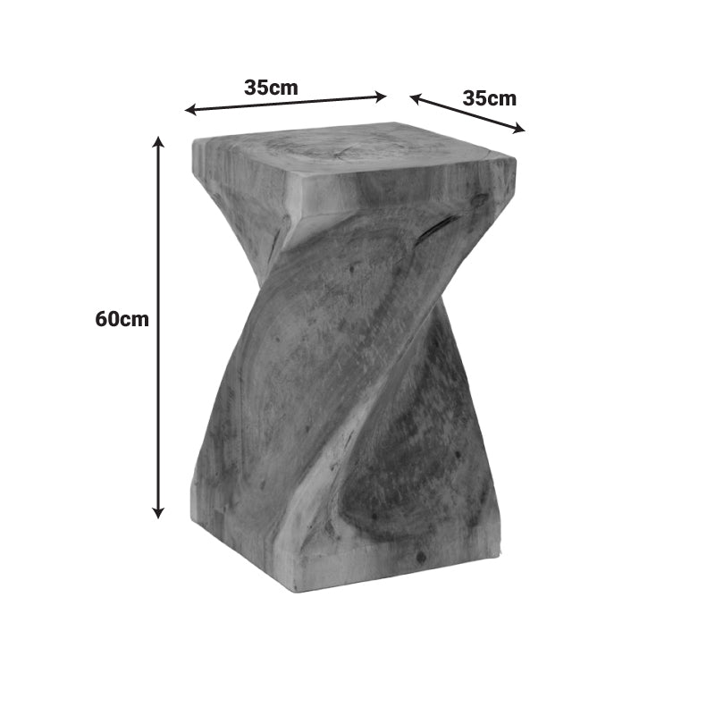 Σκαμπό Cruz Suar Ξύλο σε Φυσική Απόχρωση 35x35x60