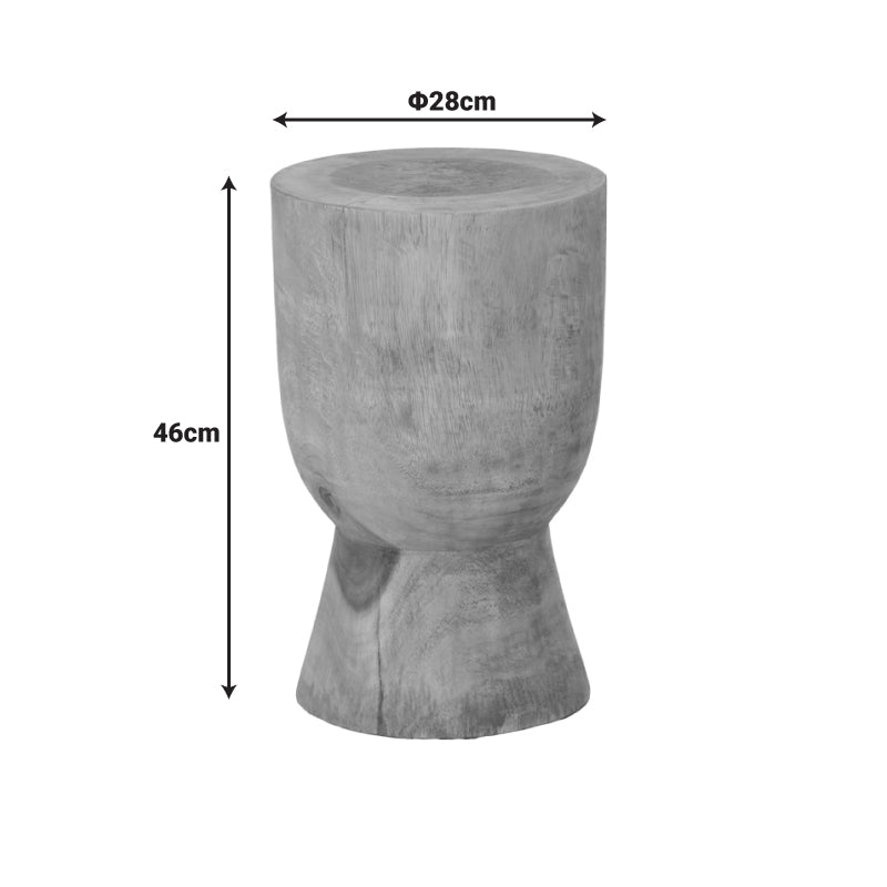 Σκαμπό Koa Suar Ξύλο σε Φυσική Απόχρωση Φ28x46