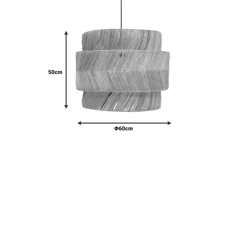 Φωτιστικό Οροφής Zeniole Abaca σε Φυσικό Χρώμα Φ60x50