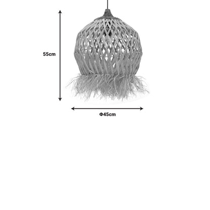 Φωτιστικό Οροφής Marjione Sisal σε Φυσικό Χρώμα Φ45x55