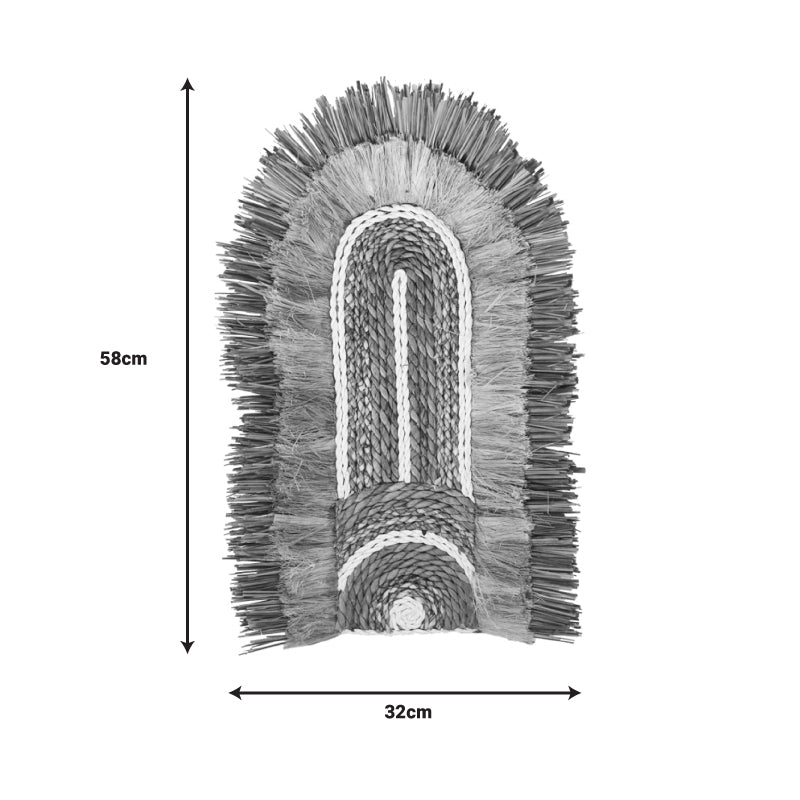 Διακοσμητικό Τοίχου Earsy Ψάθα σε Φυσικό Χρώμα 58x32x8