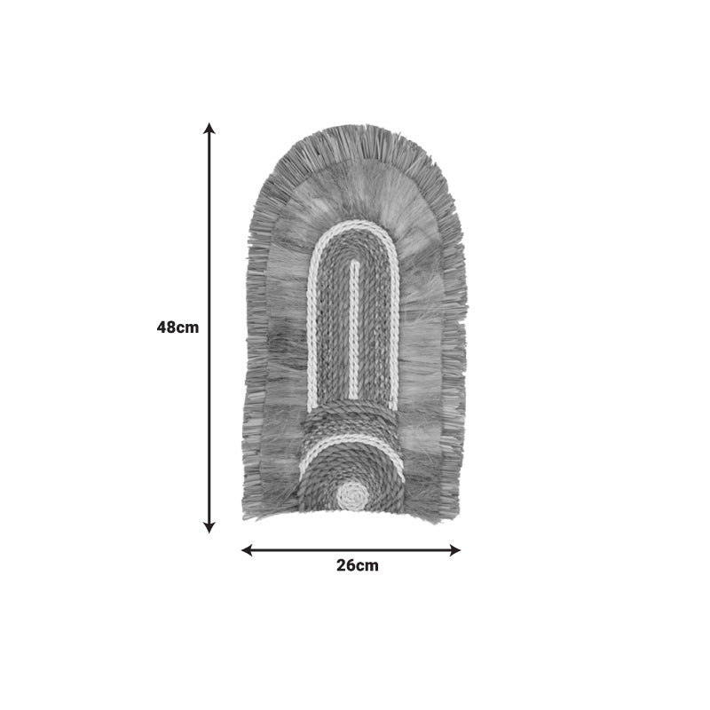 Διακοσμητικό Τοίχου Earsy I Ψάθα σε Φυσικό Χρώμα 48x26x8