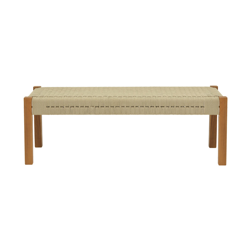 Παγκάκι Uma Teak Ξύλο και PE Σχοινί σε Φυσική Απόχρωση 150x45x40