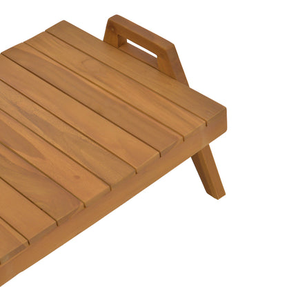 Τραπέζι Kally Teak Ξύλο σε Φυσική Απόχρωση 60x50x34