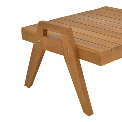 Τραπέζι Kally Teak Ξύλο σε Φυσική Απόχρωση 60x50x34