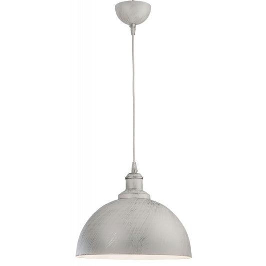 Φωτιστικό Μονόφωτο Αλουμίνιο Λευκό/Πατίνα Ασημί Ε27 Φ31