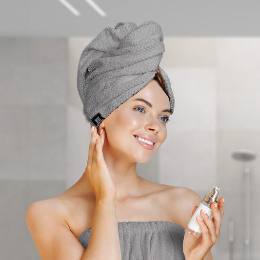 Πετσέτα Μαλλιών Turban Art 3406 Γκρι