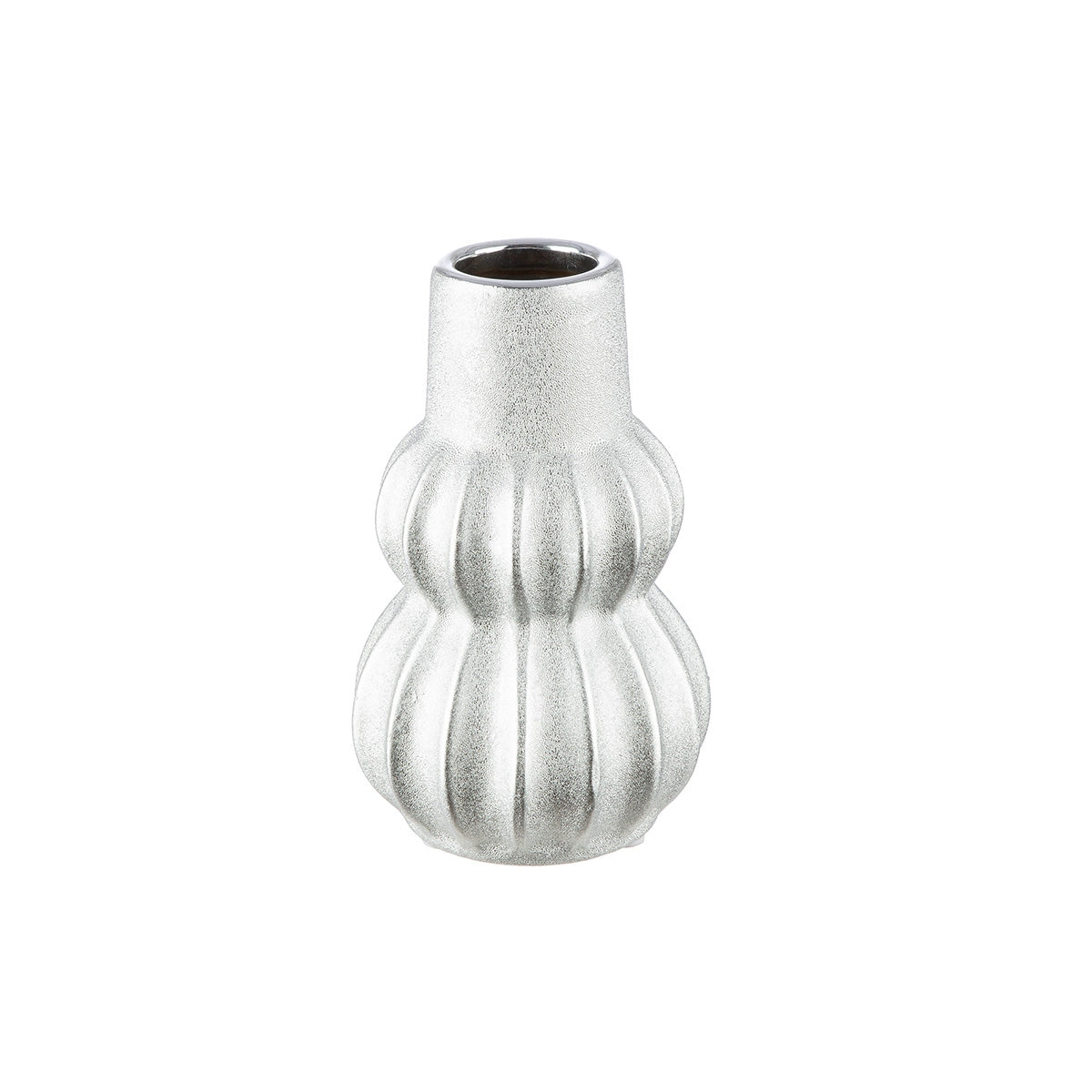 Βάζο Κεραμικό Ασημί Χρώμα 10x10x16