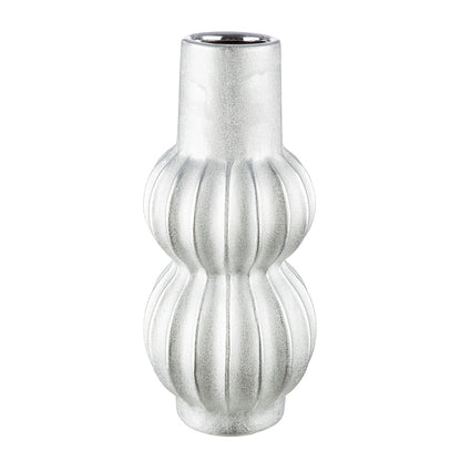 Βάζο Κεραμικό Ασημί Χρώμα 14x14x30