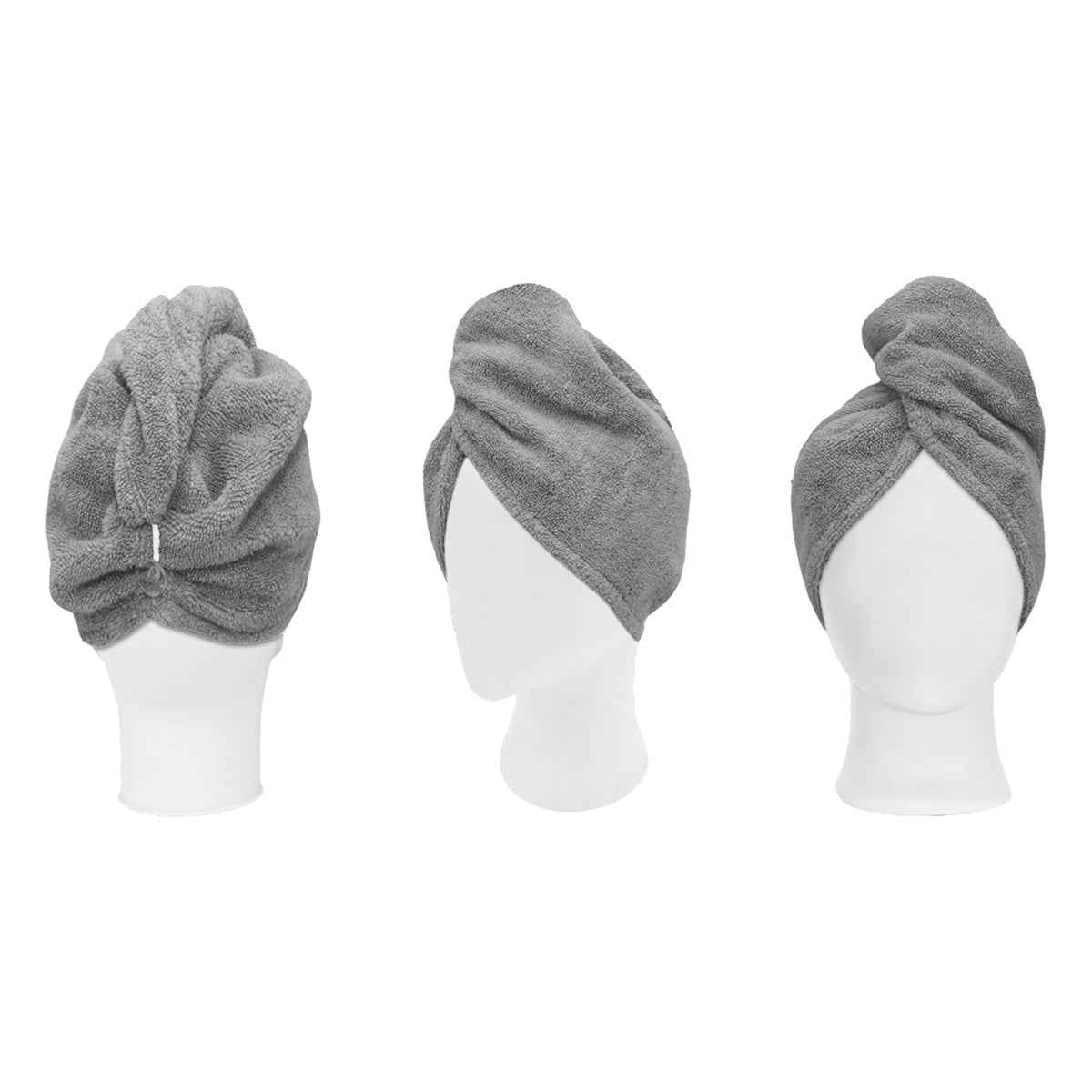 Πετσέτα Μαλλιών Turban Art 3406 Γκρι