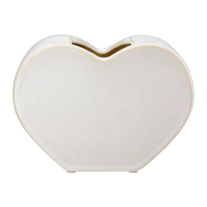 Βάζο "Heart" Κεραμικό Λευκό 20x8.5x14