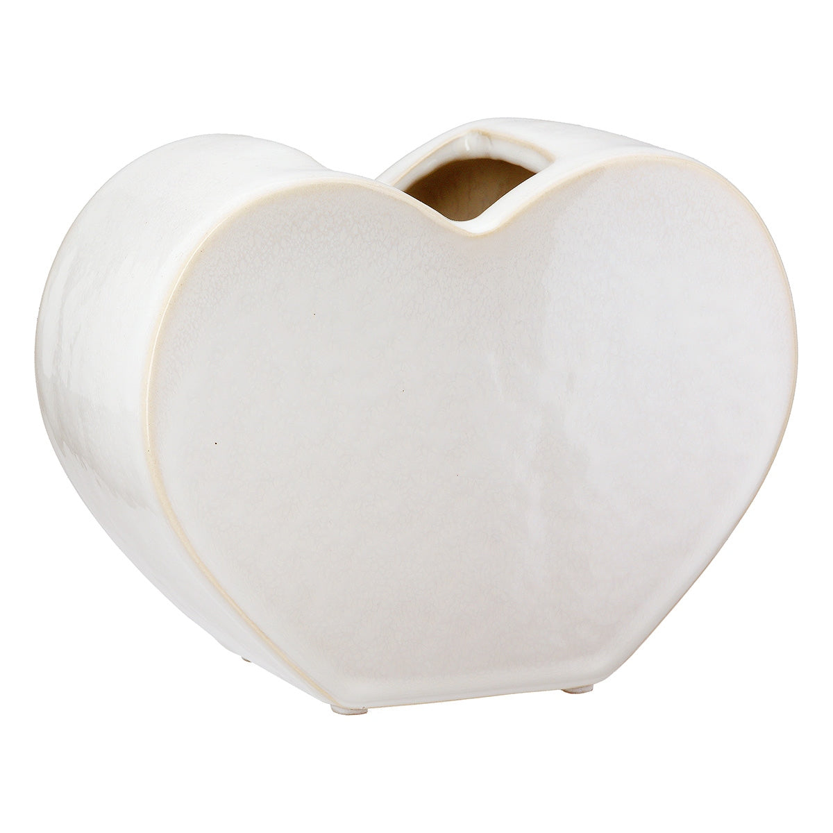Βάζο "Heart" Κεραμικό Λευκό 20x8.5x14
