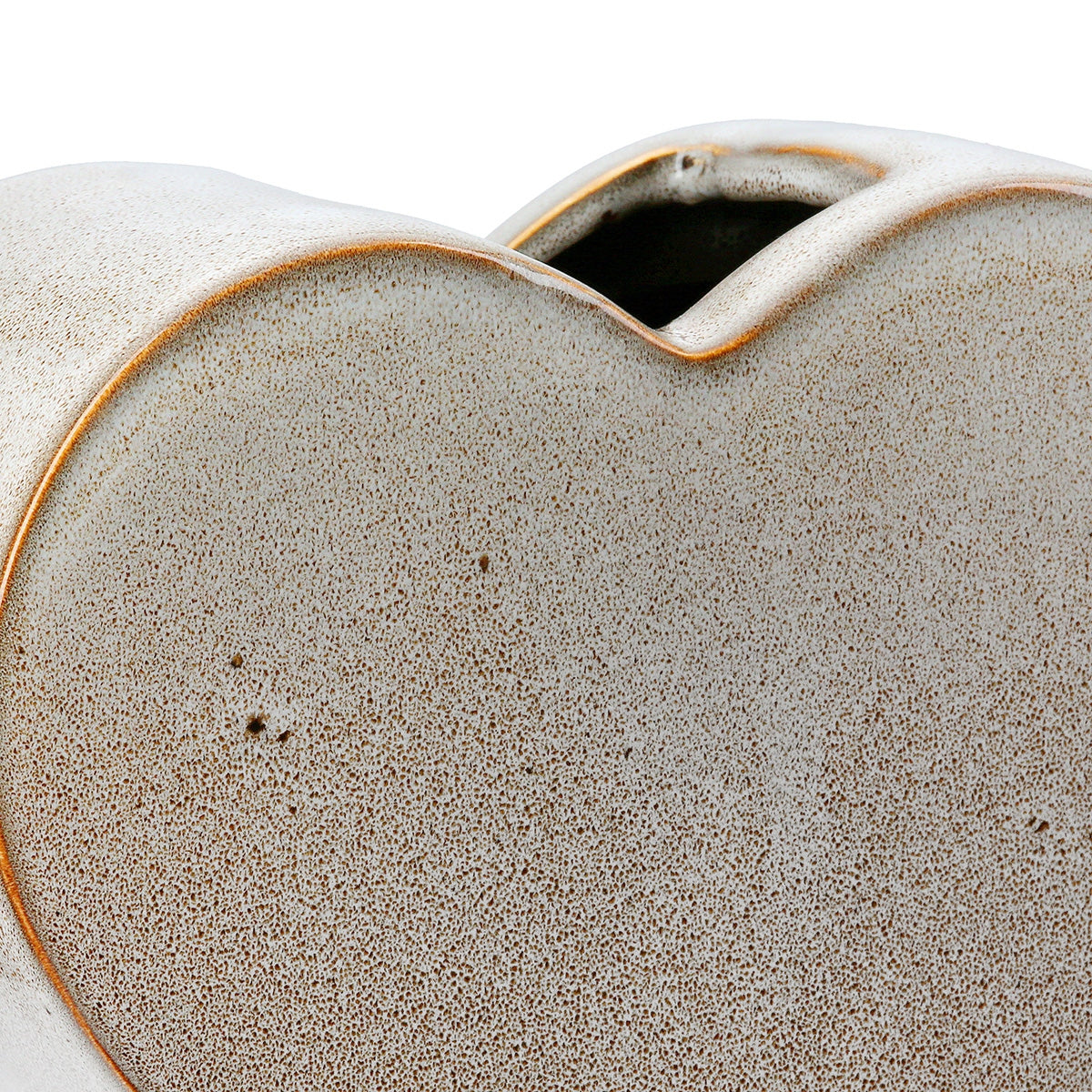 Βάζο "Heart" Κεραμικό Beige 20x8.5x14