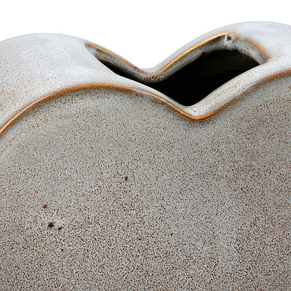 Βάζο "Heart" Κεραμικό Beige 20x8.5x14