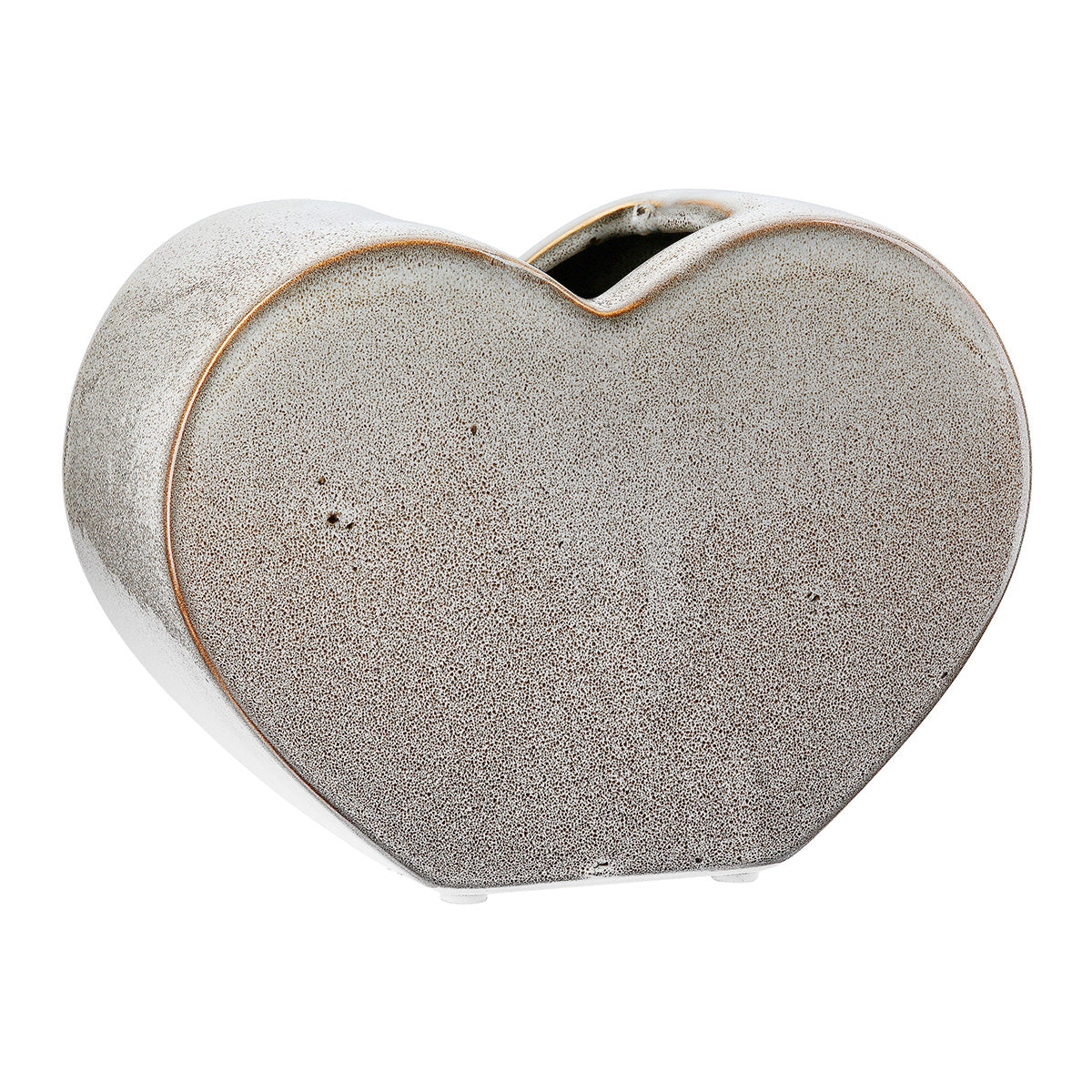 Βάζο "Heart" Κεραμικό Beige 20x8.5x14