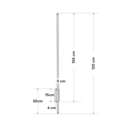 HARLEM 61336 Modern Wall Light - LED Wall Sconce 18W 2160lm 120° AC 220-240V IP20 Adjustable White CCT with On/Off 2700K/4500K/6000K - Lumileds SMD Chip - Brushed Gold - D5 x W4 x H120